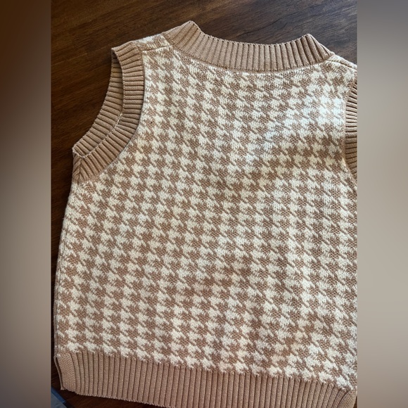 SDENCIN Houndstooth V Neck Knit Sweater Vest - Picture 6 of 6